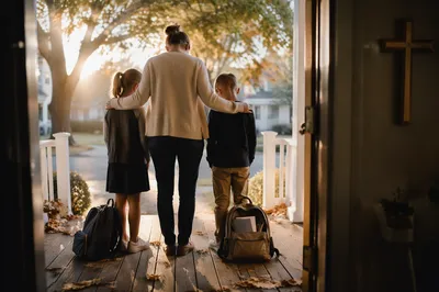Back to School Prayer on Front Porch