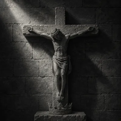 Christ the King Crown and Stone Cross