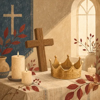 Christ the King Sunday Crown and Cross