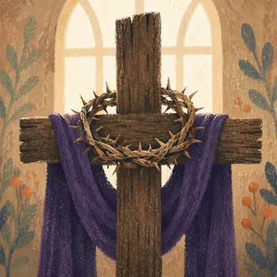 Christ the King Sunday Cross and Crown