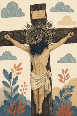 Christ the King Sunday Crowned Crucifix