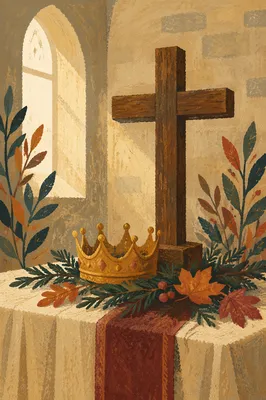 Christ the King Sunday Crown and Cross
