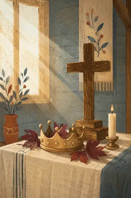 Christ the King Crown and Cross Still Life