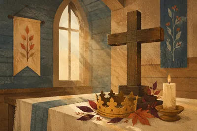 Christ the King Crown and Cross Still Life