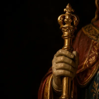 Christ the King Sunday Golden Scepter Detail