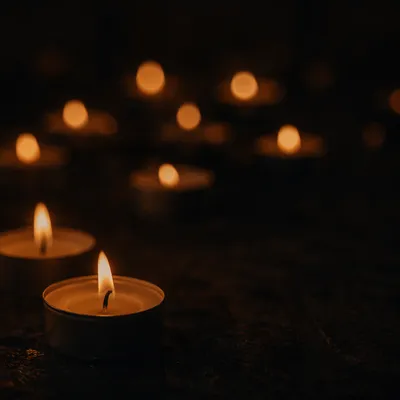 Warm Christmas Candlelight Bokeh Background