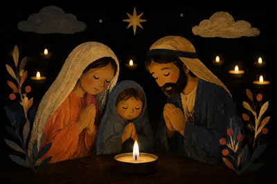 Warm Christmas Candlelight Prayer Vigil