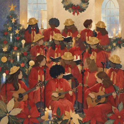Christmas Choir Cantata in Red Robes