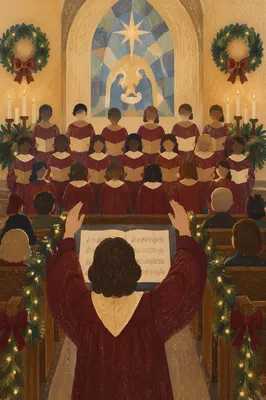 Christmas Choir Cantata in Church Robes