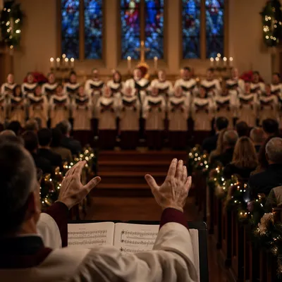 Christmas Choir Cantata in Church Sanctuary