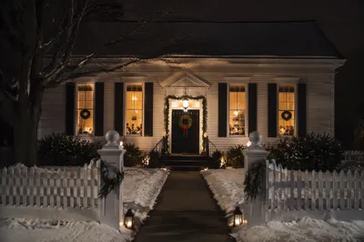 Christmas Dinner Fellowship Hall Winter Evening