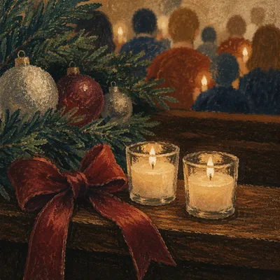 Christmas Eve Candlelight Service Still Life