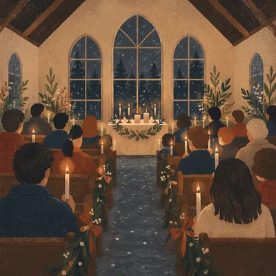 Christmas Eve Candlelight Chapel Congregation