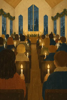 Christmas Eve Candlelight Chapel Congregation