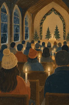 Christmas Eve Candlelit Chapel Congregation