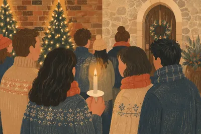 Christmas Eve Candlelight Fellowship in Church Foyer