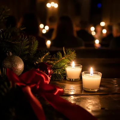 Christmas Eve Candlelight Service Still Life