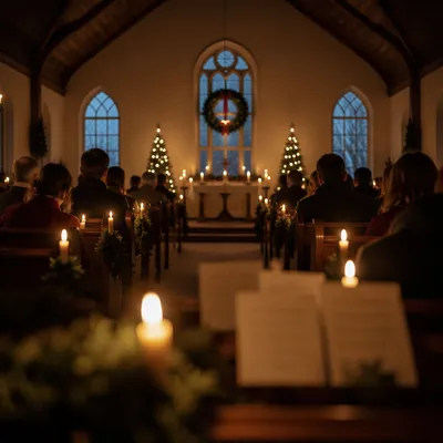 Christmas Eve Candlelight Chapel Congregation