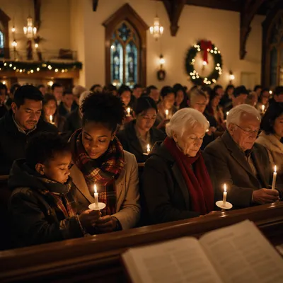 Christmas Eve Candlelight Service Congregation