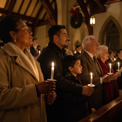 Christmas Eve Candlelight Service in Historic Church