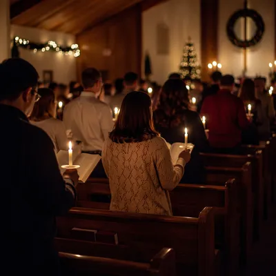 Christmas Eve Candlelight Service in Church
