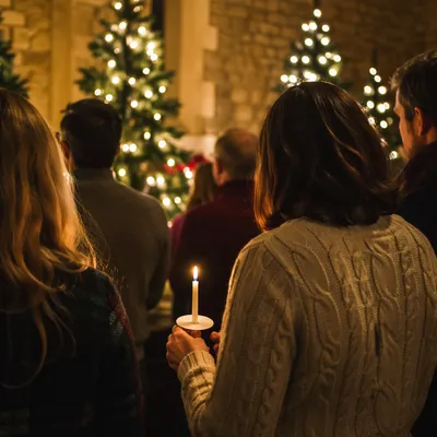 Christmas Eve Candlelight Fellowship in Church Foyer