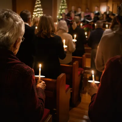 Christmas Eve Candlelight Service Congregation