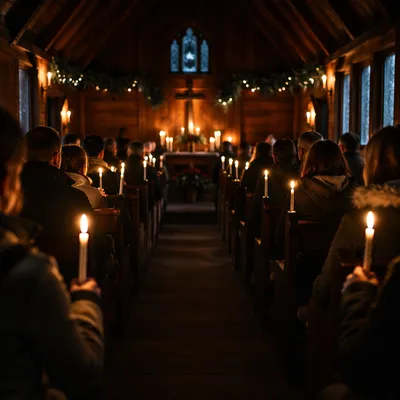 Christmas Eve Candlelight Chapel Congregation