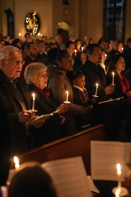 Christmas Eve Candlelight Service Congregation