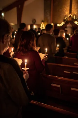 Christmas Eve Candlelight Service in Church