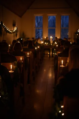 Christmas Eve Candlelight Chapel Congregation