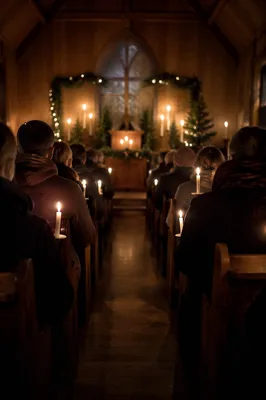 Christmas Eve Candlelight Chapel Congregation