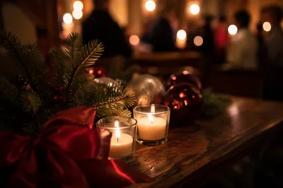 Christmas Eve Candlelight Service Still Life