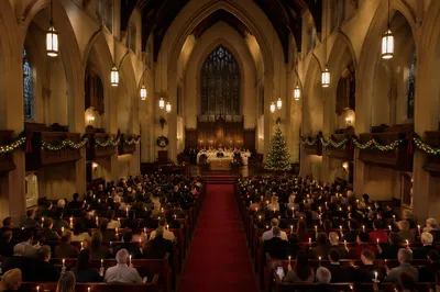 Christmas Eve Candlelight Service in Gothic Sanctuary