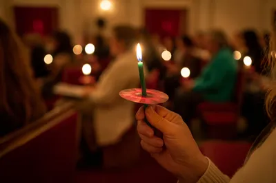 Christmas Eve Candlelight Service Close-Up