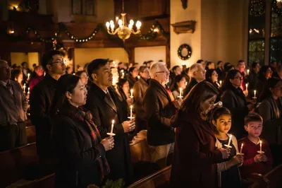 Christmas Eve Candlelight Service in Church