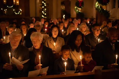 Christmas Eve Candlelight Service Congregation