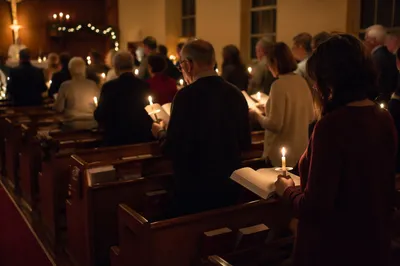 Christmas Eve Candlelight Service in Church