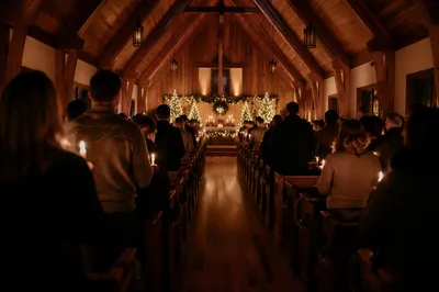 Christmas Eve Candlelight Chapel Congregation