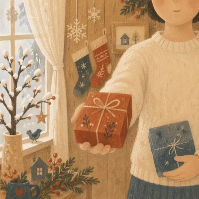 Generous Christmas Giving in Cozy Church Room
