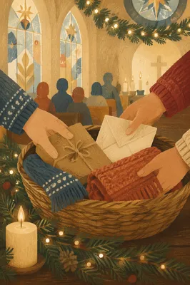 Christmas Offering Basket with Generous Giving