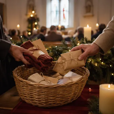 Christmas Offering Basket with Generous Giving