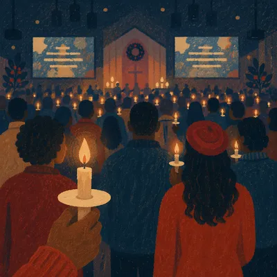 Midnight Watchnight Candlelight Church Service
