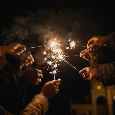 Midnight Sparklers After Watchnight Service