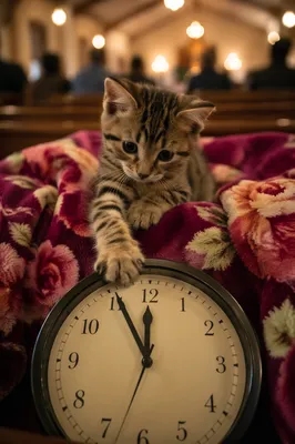 Kitten Awaiting Midnight Watchnight Service