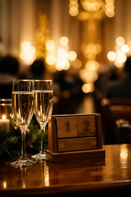 Midnight Watchnight Service Sparkling Cider Toast
