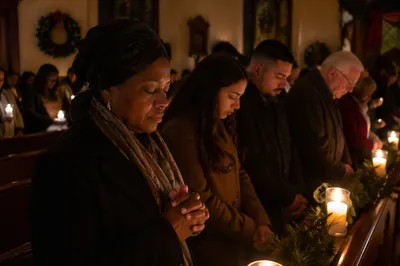 Midnight Prayer Service in Warm Sanctuary