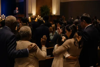 Midnight Prayer Service in Warm Sanctuary