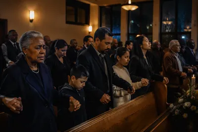 Midnight Prayer Service in Contemporary Sanctuary