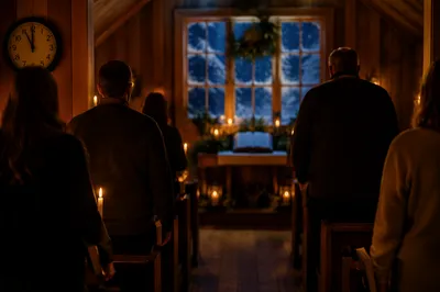 Midnight Watchnight Service in Wooden Chapel